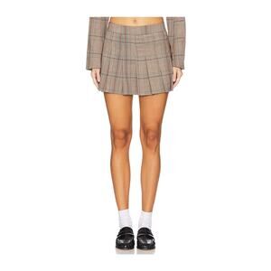 Lovers And Friends 'Bonnie' Brown Polyester Skirt Size XXS